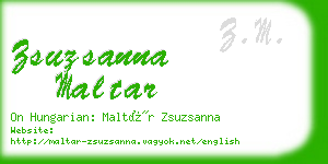 zsuzsanna maltar business card